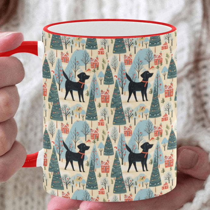 Black Labrador Winter Village Christmas Coffee Mug-White5-ONE SIZE-1