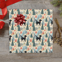 Load image into Gallery viewer, Black Labrador Winter Village Christmas Gift Wrapping Paper - 2 Rolls-Christmas Ornament-Black Labrador,Christmas,Wrapping Paper-3