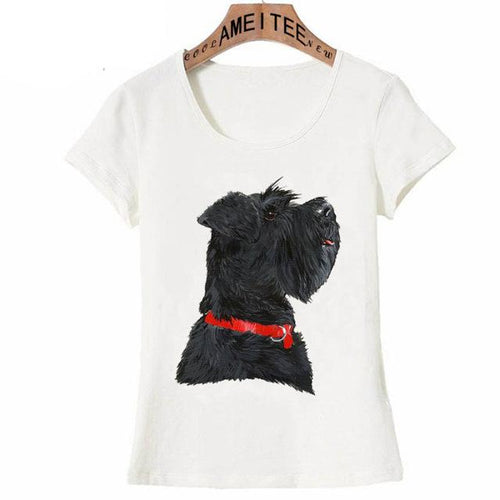 Black Schnauzer Love Womens T ShirtApparelWhiteS