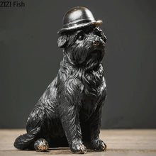 Load image into Gallery viewer, Black Schnauzer Statue - Dapper Hat Charmer-2