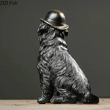 Load image into Gallery viewer, Black Schnauzer Statue - Dapper Hat Charmer-3