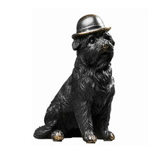 Load image into Gallery viewer, Black Schnauzer Statue - Dapper Hat Charmer-7