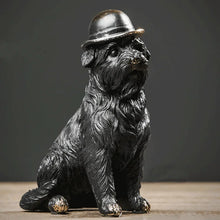Load image into Gallery viewer, Black Schnauzer Statue - Dapper Hat Charmer-9