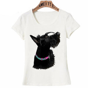 Black Scottish Terrier Love Womens T ShirtApparel
