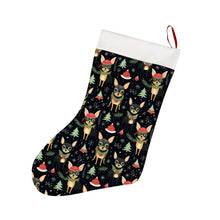 Load image into Gallery viewer, Black Tan Chihuahuas Christmas Cheer Christmas Stocking-Christmas Ornament-Chihuahua, Christmas, Home Decor-26X42CM-White1-1