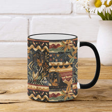 Load image into Gallery viewer, Black Tan Dachshunds Christmas Symphony Coffee Mug-2