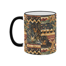 Load image into Gallery viewer, Black Tan Dachshunds Christmas Symphony Coffee Mug-3