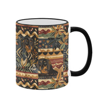 Load image into Gallery viewer, Black Tan Dachshunds Christmas Symphony Coffee Mug-4