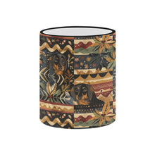 Load image into Gallery viewer, Black Tan Dachshunds Christmas Symphony Coffee Mug-5