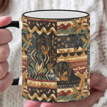 Load image into Gallery viewer, Black Tan Dachshunds Christmas Symphony Coffee Mug-White1-ONE SIZE-1