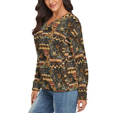 Load image into Gallery viewer, Black Tan Dachshunds Symphony Women's V-Neck Christmas Sweater-Apparel-Apparel,Christmas,Dachshund,Dog Mom Gifts,Sweater,Sweatshirt-2