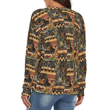 Load image into Gallery viewer, Black Tan Dachshunds Symphony Women's V-Neck Christmas Sweater-Apparel-Apparel,Christmas,Dachshund,Dog Mom Gifts,Sweater,Sweatshirt-4