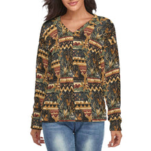 Load image into Gallery viewer, Black Tan Dachshunds Symphony Women's V-Neck Christmas Sweater-Apparel-Apparel,Christmas,Dachshund,Dog Mom Gifts,Sweater,Sweatshirt-S-White2-1