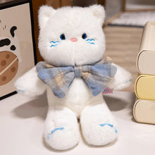 Load image into Gallery viewer, Black Teddy Bear Cat - Checkered Bow Tie Design-Stuffed Animals-Black Cat,Cat Memorial Gifts,Stuffed Animal-4