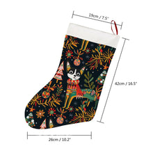 Load image into Gallery viewer, Black White Chihuahua&#39;s Christmas Extravaganza Christmas Stocking-Christmas Ornament-Chihuahua, Christmas, Home Decor-26X42CM-White-2