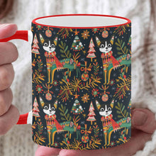 Load image into Gallery viewer, Black White Chihuahua's Christmas Extravaganza Coffee Mug-White3-ONE SIZE-1