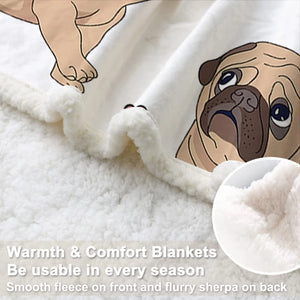 Australian Shepherd Love Soft Warm Fleece Blanket-Blanket-Australian Shepherd, Blankets, Home Decor-3