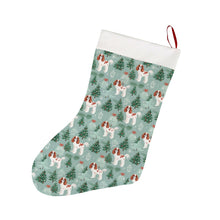 Load image into Gallery viewer, Blenheim Cavalier Christmas Carol Christmas stocking-Christmas Ornament-Cavalier King Charles Spaniel, Christmas, Home Decor-26X42CM-White1-1