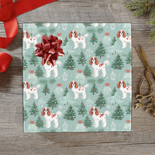 Load image into Gallery viewer, Blenheim Cavalier Christmas Carol Gift Wrapping Paper - 2 Rolls-Christmas Ornament-Cavalier King Charles Spaniel,Christmas,Wrapping Paper-1