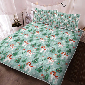 Blenheim Cavalier Christmas Carol Quilt Blanket Bedding Set-Bedding-Bedding, Blankets, Cavalier King Charles Spaniel, Christmas, Home Decor-3