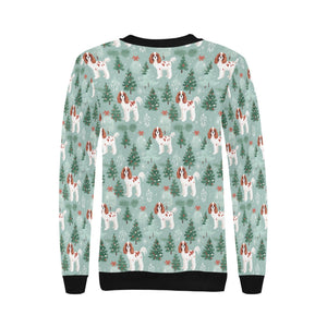 Blenheim Cavalier Christmas Carol Sweatshirt for Women-Apparel-Apparel, Cavalier King Charles Spaniel, Christmas, Dog Mom Gifts, Sweatshirt-4