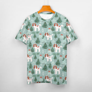 Blenheim Cavalier Christmas Carol Women's Cotton T-Shirt-Apparel-Apparel, Cavalier King Charles Spaniel, Christmas, Dog Mom Gifts, T Shirt-2