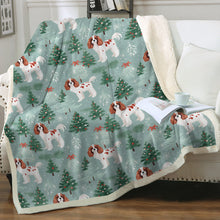 Load image into Gallery viewer, Blenheim Cavalier King Charles Spaniel Christmas Carol Warm Fleece Blanket-Blanket-Blankets, Cavalier King Charles Spaniel, Christmas, Dog Dad Gifts, Dog Mom Gifts, Home Decor-12