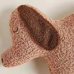 Blissful Chocolate Dachshund Stuffed Animal Plush Toy Pillow Cushion-Stuffed Animals-Dachshund, Home Decor, Pillows, Stuffed Animal-Red-60x37cm-2