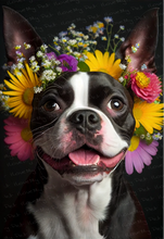 Load image into Gallery viewer, Blooming Bliss Boston Terrier Wall Art Poster-Art-Boston Terrier, Dog Art, Home Decor, Poster-1