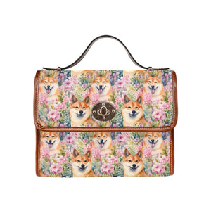 Blooming Bliss with Shiba Smiles Shoulder Bag Purse-Accessories-Accessories, Bags, Purse, Shiba Inu-One Size-6