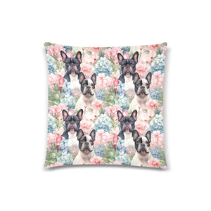 Blossom Buddies French Bulldogs Throw Pillow Covers-Cushion Cover-French Bulldog, Home Decor, Pillows-4