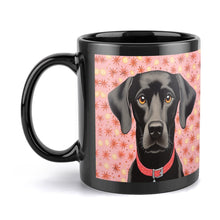 Load image into Gallery viewer, Blossom Watch Black Labrador Coffee Mug-3