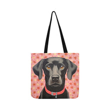 Load image into Gallery viewer, Blossom Watch Black Labrador Special Lightweight Shopping Tote Bag-White-ONESIZE-2