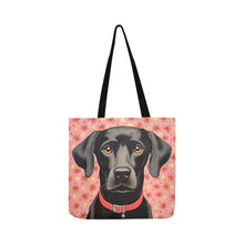 Load image into Gallery viewer, Blossom Watch Black Labrador Special Lightweight Shopping Tote Bag-White-ONESIZE-1
