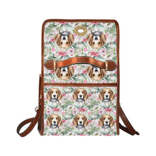 Load image into Gallery viewer, Blossoming Beauty Beagles Shoulder Bag Purse-Accessories-Accessories, Bags, Beagle, Purse-One Size-2
