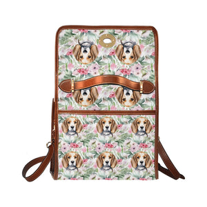 Blossoming Beauty Beagles Shoulder Bag Purse-Accessories-Accessories, Bags, Beagle, Purse-One Size-2