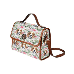 Blossoming Beauty Beagles Shoulder Bag Purse-Accessories-Accessories, Bags, Beagle, Purse-One Size-3