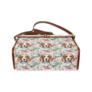 Blossoming Beauty Beagles Shoulder Bag Purse-Accessories-Accessories, Bags, Beagle, Purse-One Size-5