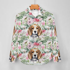 Blossoming Beauty Beagles Women's Shirt-4