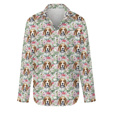 Load image into Gallery viewer, Blossoming Beauty Beagles Women&#39;s Shirt-S-White1-6