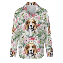Load image into Gallery viewer, Blossoming Beauty Beagles Women&#39;s Shirt-S-White-1