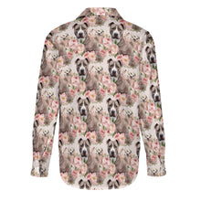 Load image into Gallery viewer, Blossoming Floral Embrace Black Pit Bull Women&#39;s Shirt - 2 Designs-Apparel-Apparel, Pit Bull, Shirt-5