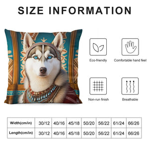 Blue-Eyed Majesty Siberian Husky Plush Pillow Case-Cushion Cover-Dog Dad Gifts, Dog Mom Gifts, Home Decor, Pillows, Siberian Husky-6