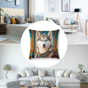 Blue-Eyed Majesty Siberian Husky Plush Pillow Case-Cushion Cover-Dog Dad Gifts, Dog Mom Gifts, Home Decor, Pillows, Siberian Husky-8