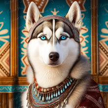 Load image into Gallery viewer, Blue-Eyed Majesty Siberian Husky Wall Art Poster-Art-Dog Art, Home Decor, Poster, Siberian Husky-1