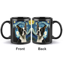Load image into Gallery viewer, Blue-Eyed Milky Way Boston Terrier Coffee Mug-Mug-Accessories, Boston Terrier, Dog Dad Gifts, Dog Mom Gifts, Home Decor, Mugs-ONE SIZE-Black-2