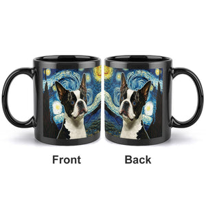 Blue-Eyed Milky Way Boston Terrier Coffee Mug-Mug-Accessories, Boston Terrier, Dog Dad Gifts, Dog Mom Gifts, Home Decor, Mugs-ONE SIZE-Black-2