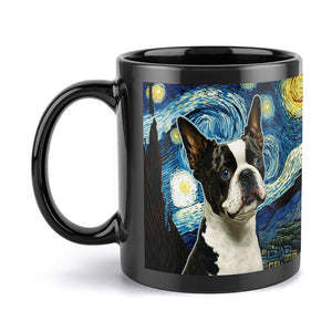 Blue-Eyed Milky Way Boston Terrier Coffee Mug-Mug-Accessories, Boston Terrier, Dog Dad Gifts, Dog Mom Gifts, Home Decor, Mugs-ONE SIZE-Black-3