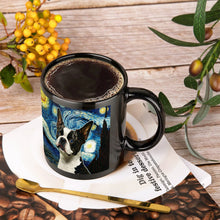 Load image into Gallery viewer, Blue-Eyed Milky Way Boston Terrier Coffee Mug-Mug-Accessories, Boston Terrier, Dog Dad Gifts, Dog Mom Gifts, Home Decor, Mugs-ONE SIZE-Black-4
