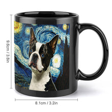 Load image into Gallery viewer, Blue-Eyed Milky Way Boston Terrier Coffee Mug-Mug-Accessories, Boston Terrier, Dog Dad Gifts, Dog Mom Gifts, Home Decor, Mugs-ONE SIZE-Black-5